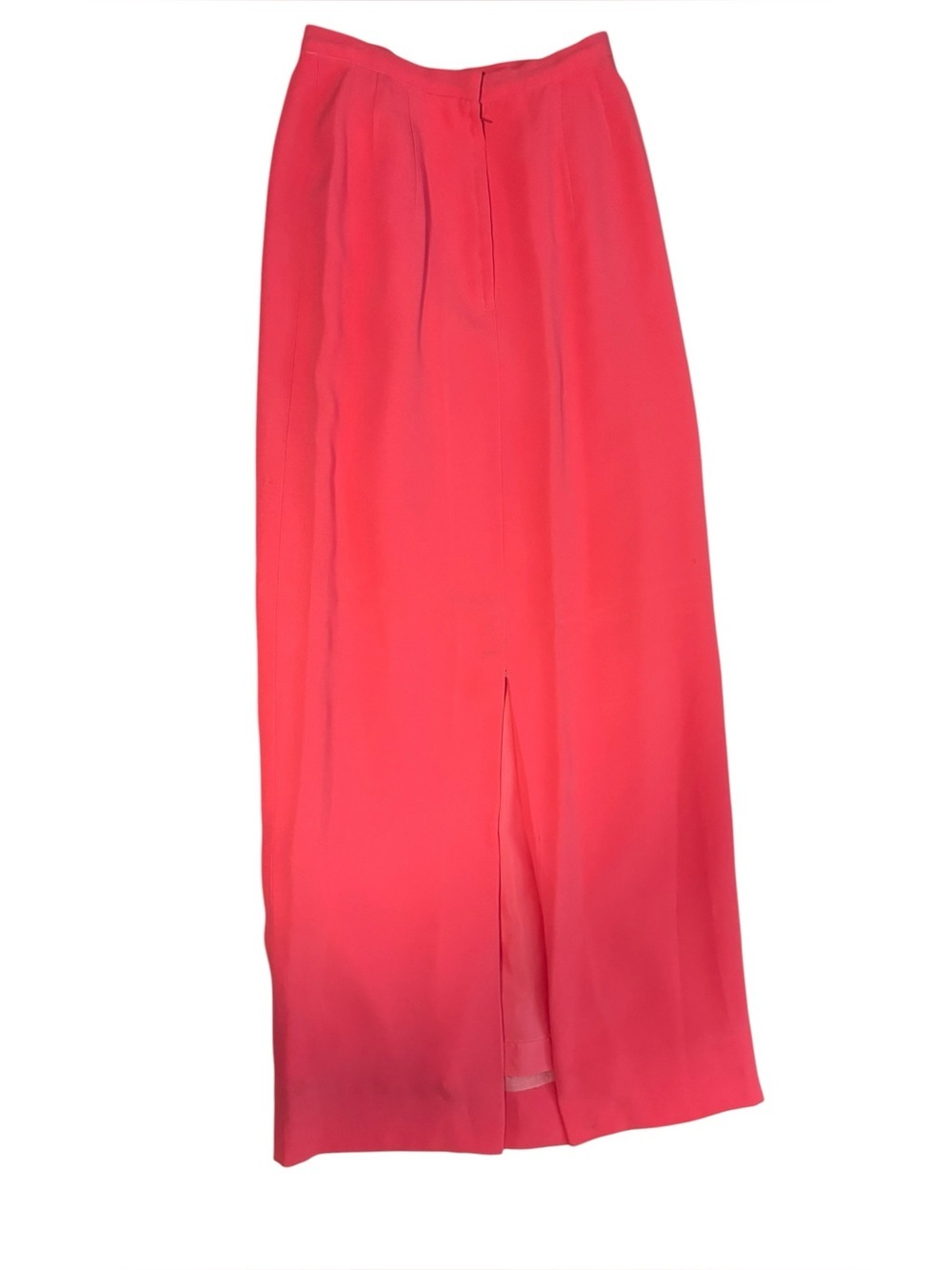 Vintage 60s Column Maxi Skirt Tailored Barbie Pink Slit ๐ - Picture 4 of 5